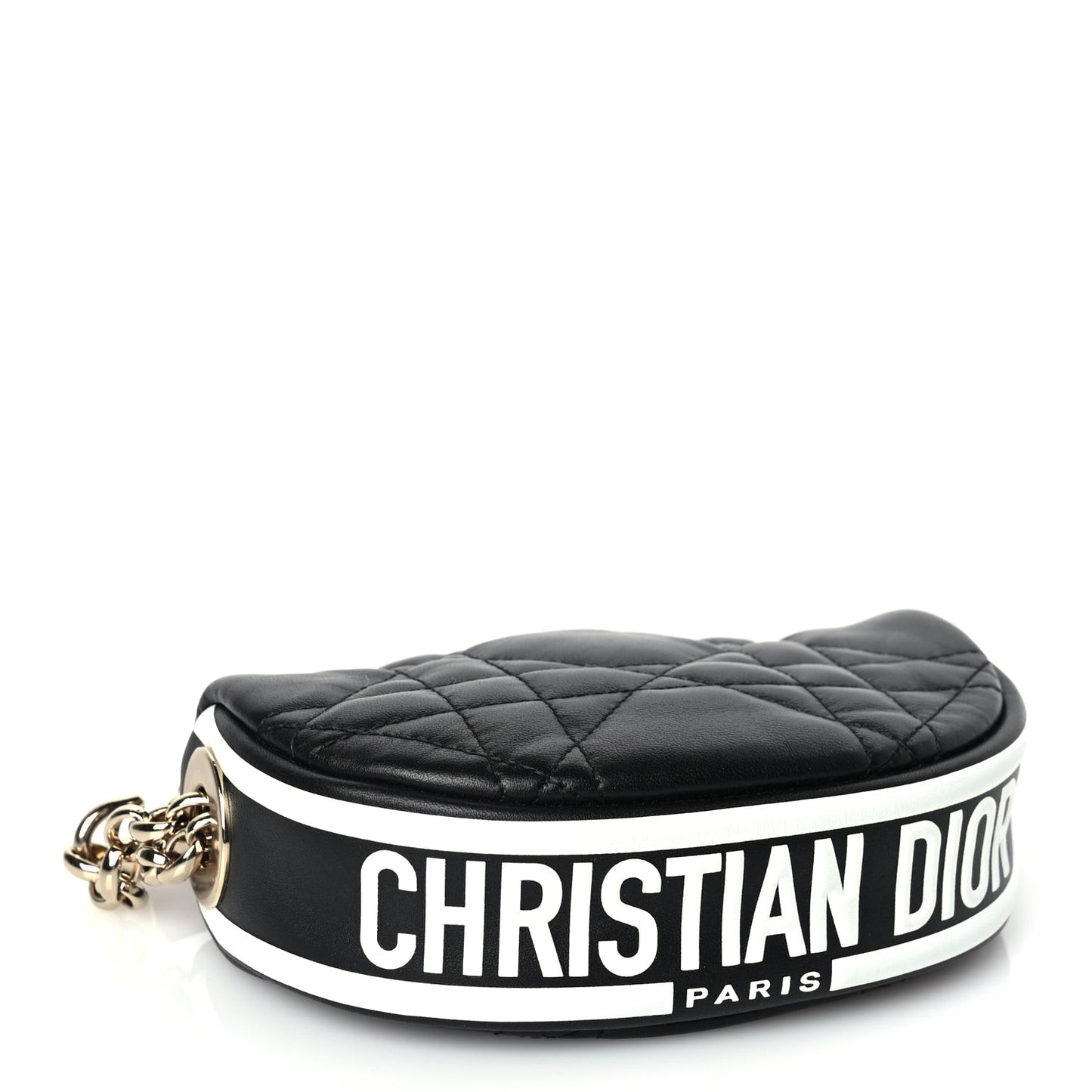 Lambskin Cannage Micro Dior Vibe Hobo Bag Black
