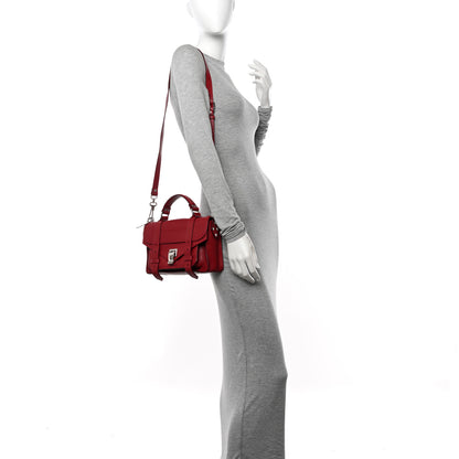 Proenza Schouler Lambskin Tiny PS1 Satchel Dark Red 3 of 10