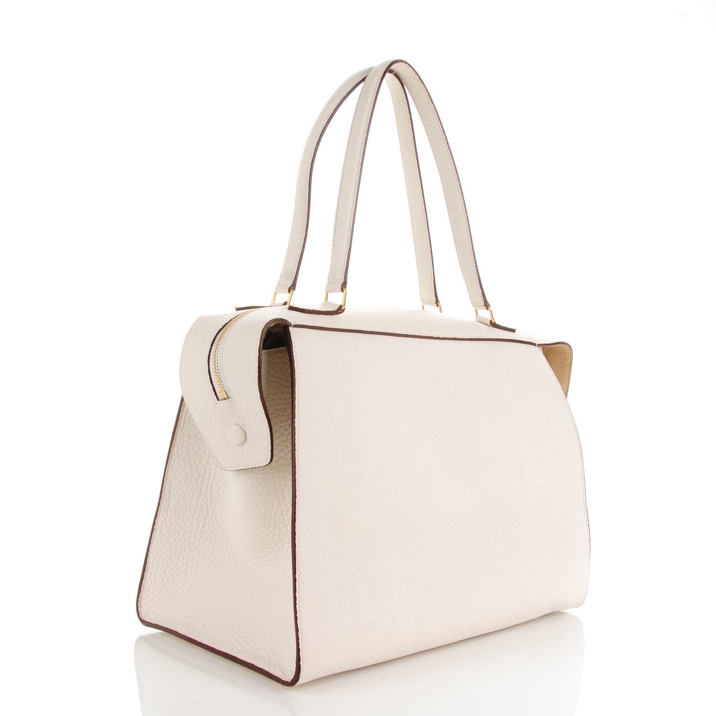 Bullhide Calfskin Medium Ring Bag White