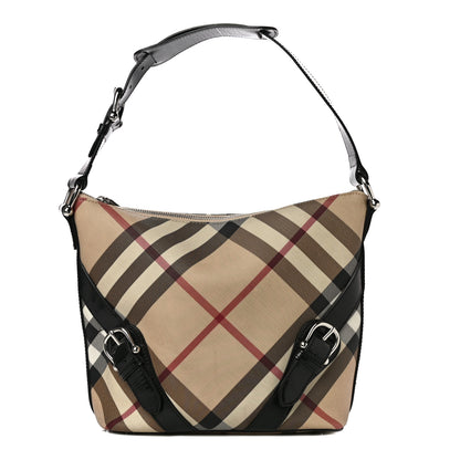 Burberry Supernova Check Buckle Hobo Black 1 of 10
