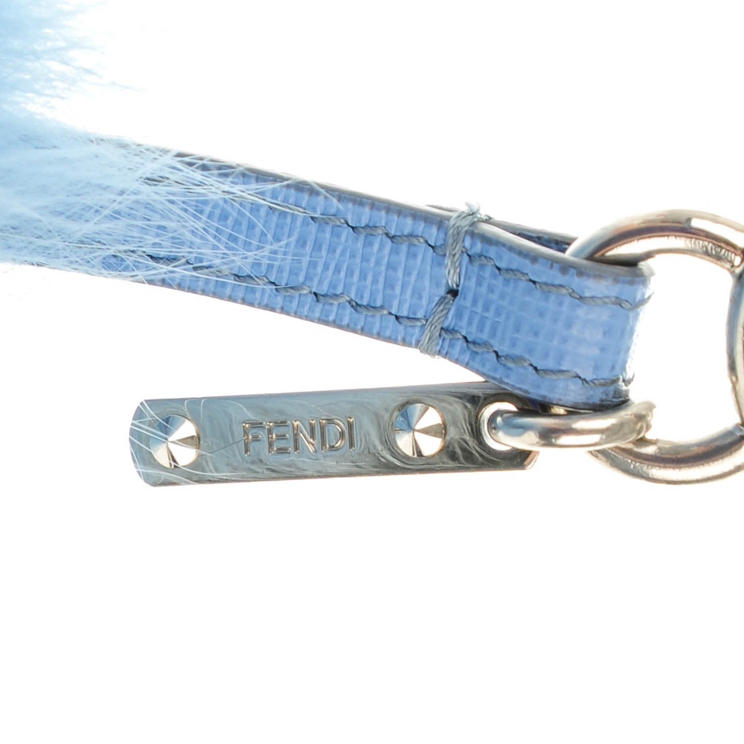 Fendi Fox Fur Vitello Elite Pom Pom Bag Charm Nebula 3 of 4