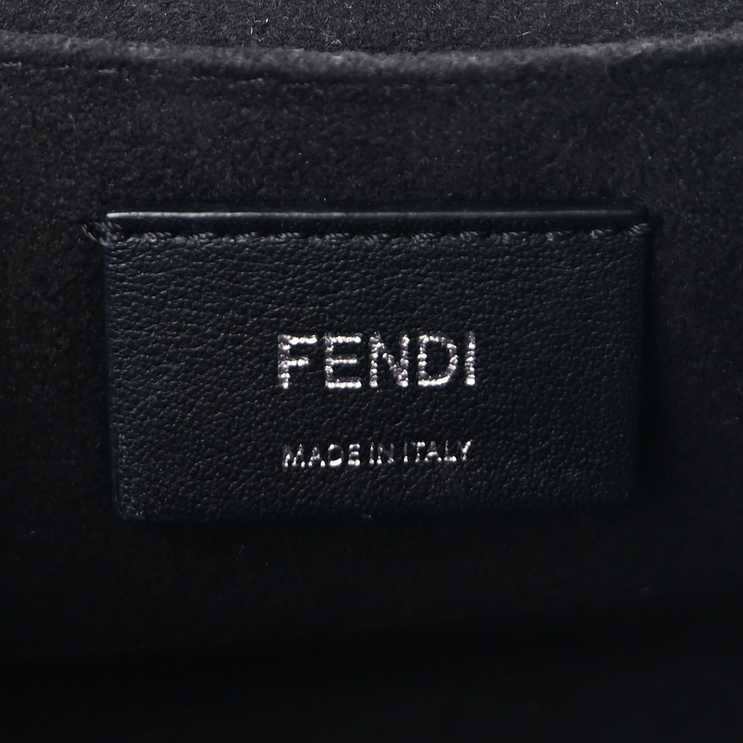 Fendi Vitello Century Velvet F is  FF Small Kan I Shoulder Bag Black Tobacco 10 of 16