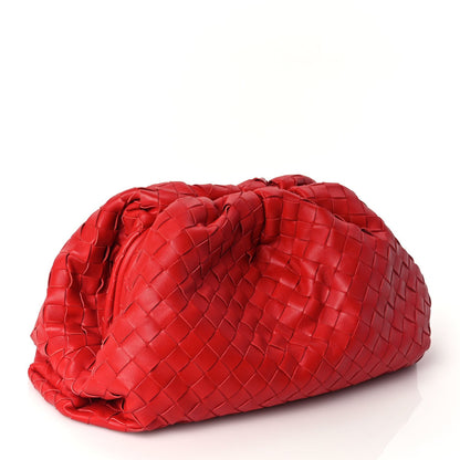 Bottega Veneta Nappa Maxi Intrecciato The Pouch Oversized Clutch Bright Red 3 of 7