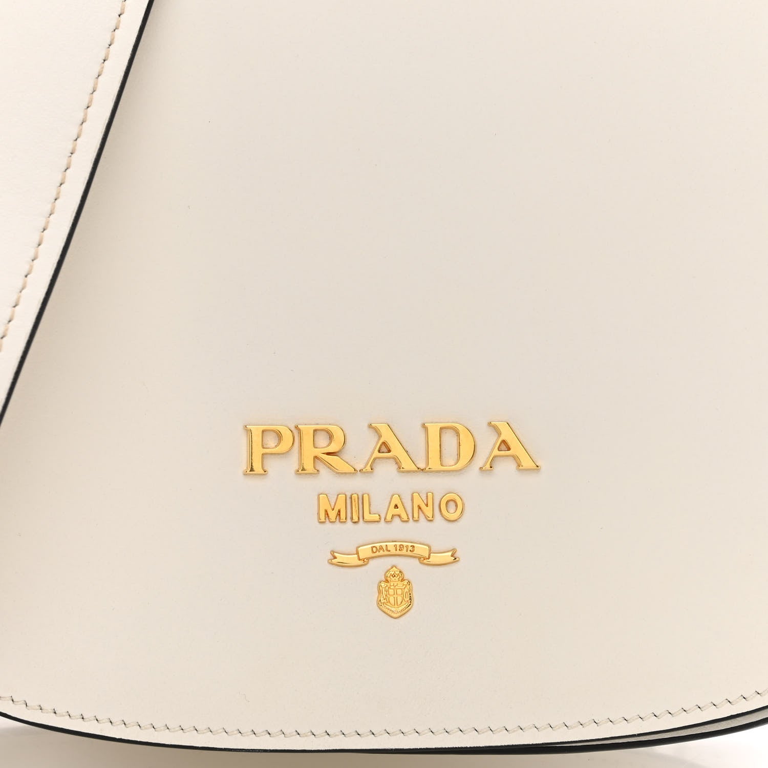 Prada City Calf Pionniere Saddle Bag White 8 of 9