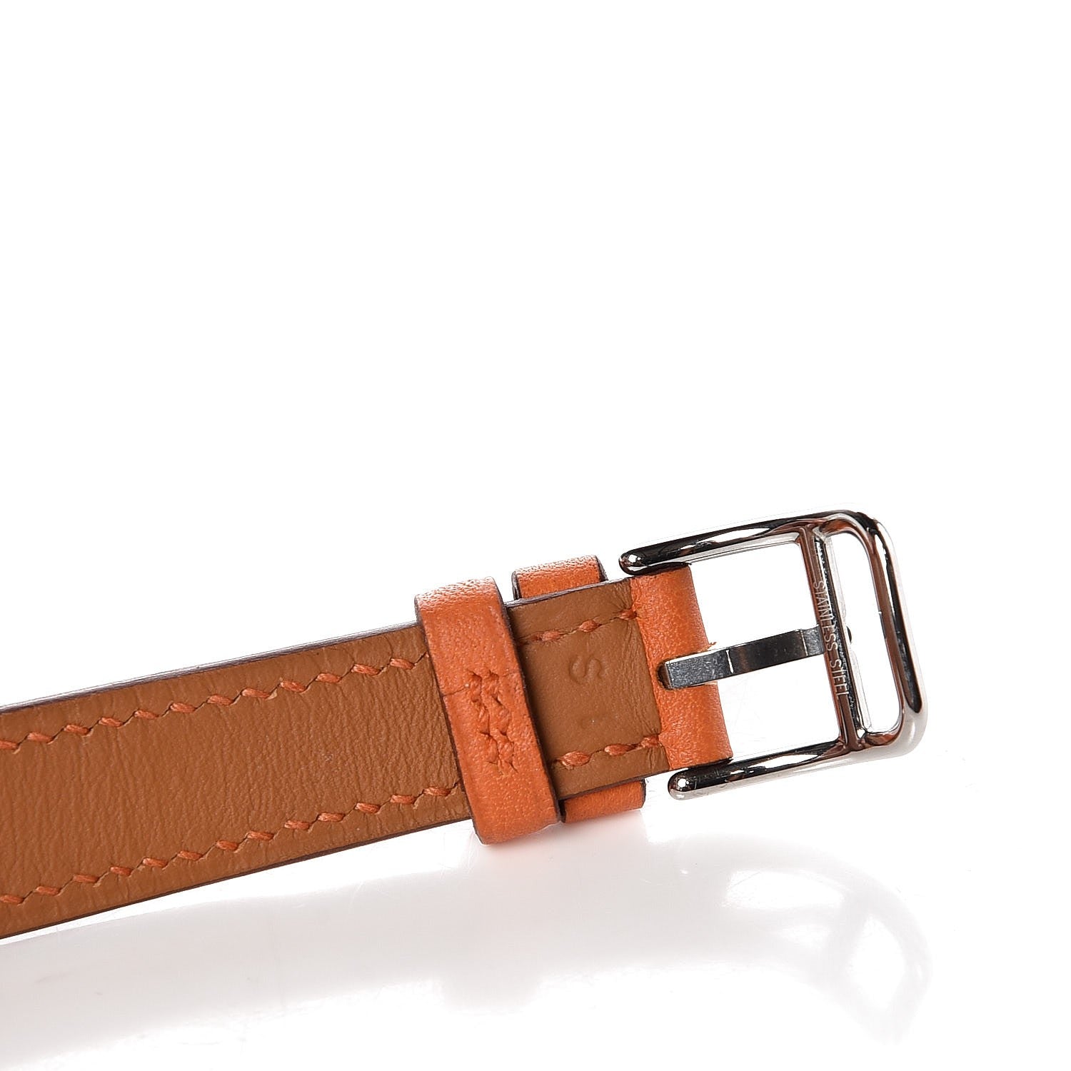 Hermes Swift Heure H Watch PM Strap Orange 4 of 4