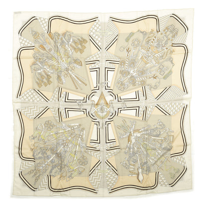 Hermes Cashmere Silk Bouquets Shawl 140 1 of 3