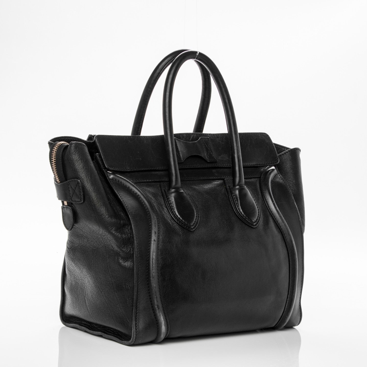 Celine Smooth Calfskin Mini Luggage Black 3 of 11