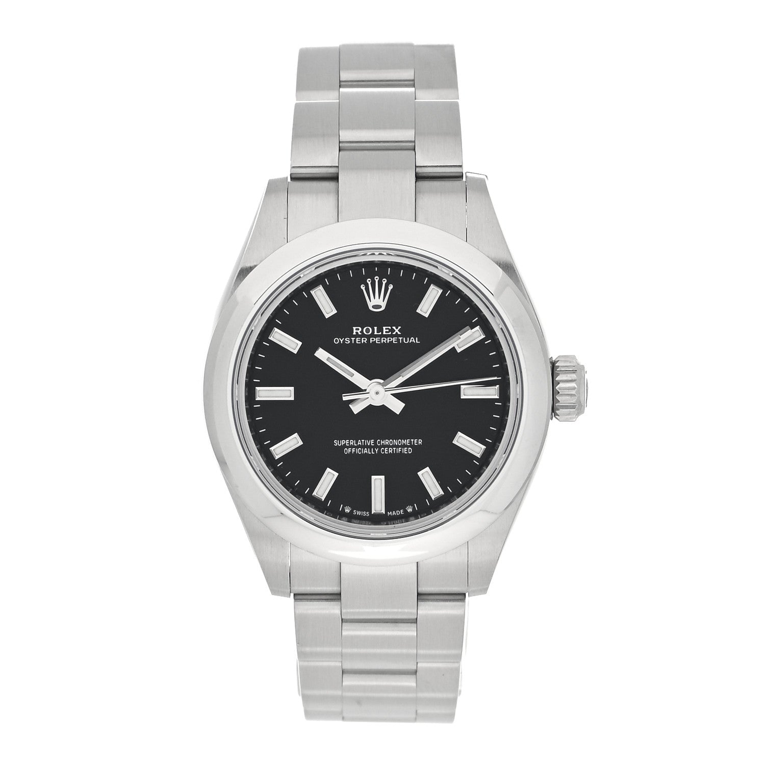 Rolex Stainless Steel 28mm Oyster Perpetual Datejust Watch Black 276200 1 of 4