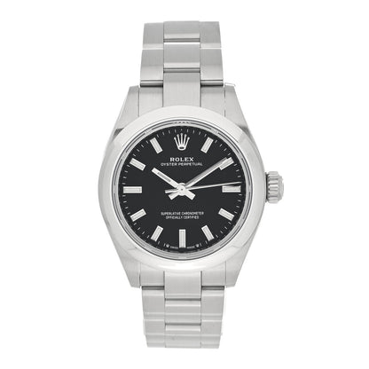 Rolex Stainless Steel 28mm Oyster Perpetual Datejust Watch Black 276200 1 of 4