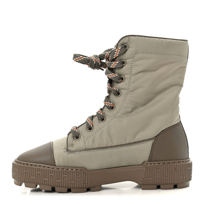 Hermes Calfskin Parachute Fresh Ankle Boots 38.5 Etoupe 1 of 10