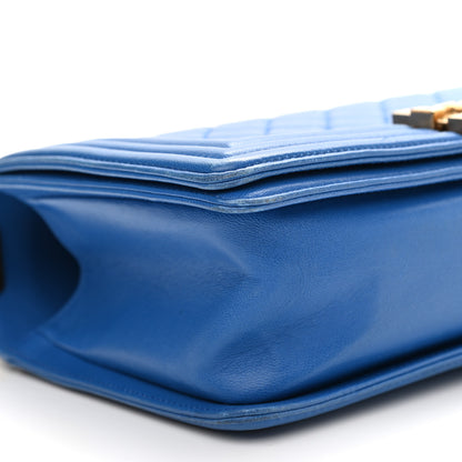 Chanel Lambskin Quilted Medium Boy Flap Blue 9 of 10