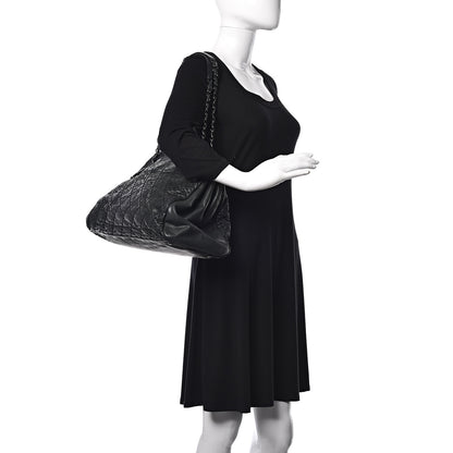 Chanel Iridescent Calfskin Large Just Mademoiselle Bowling Bag Black 2 of 15