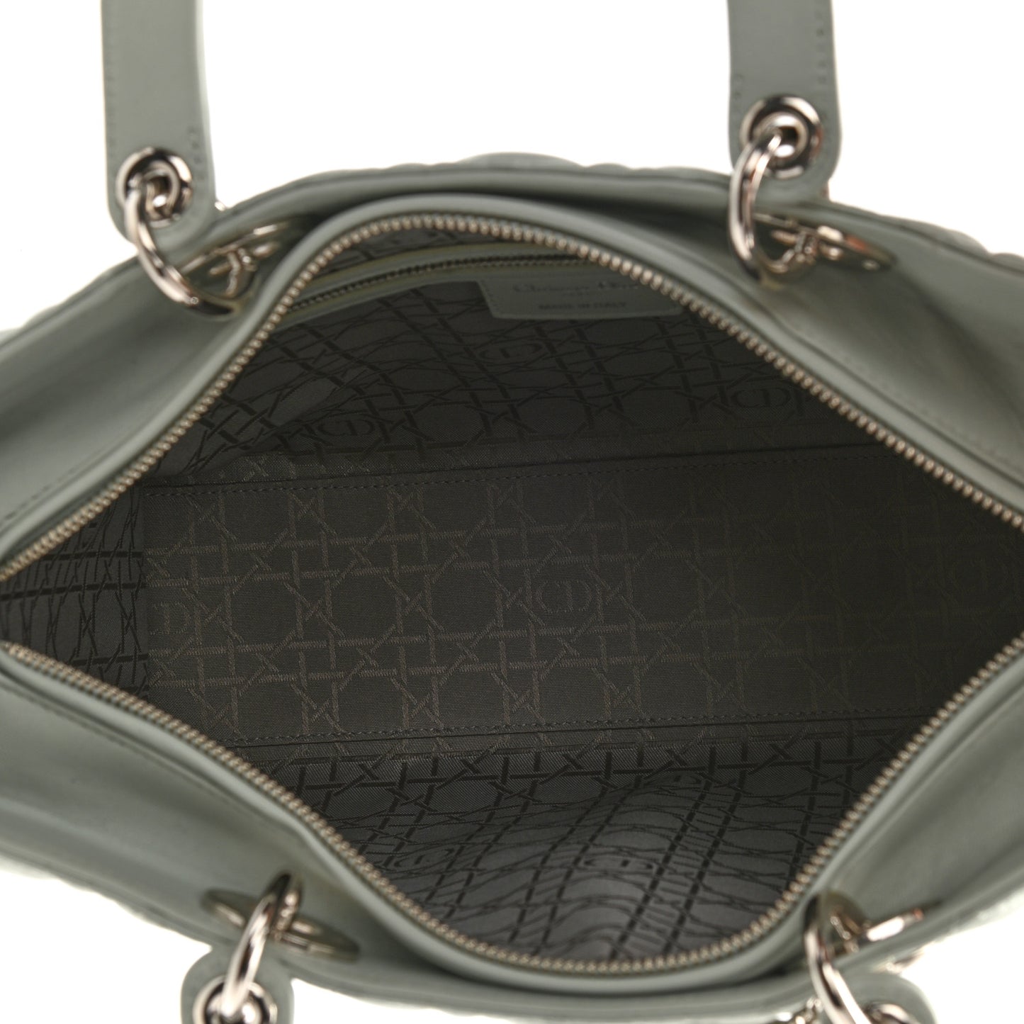 Lambskin Cannage Large Lady Dior Light Green