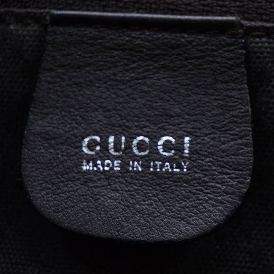 Leather Bamboo Top Handle Tote Brown