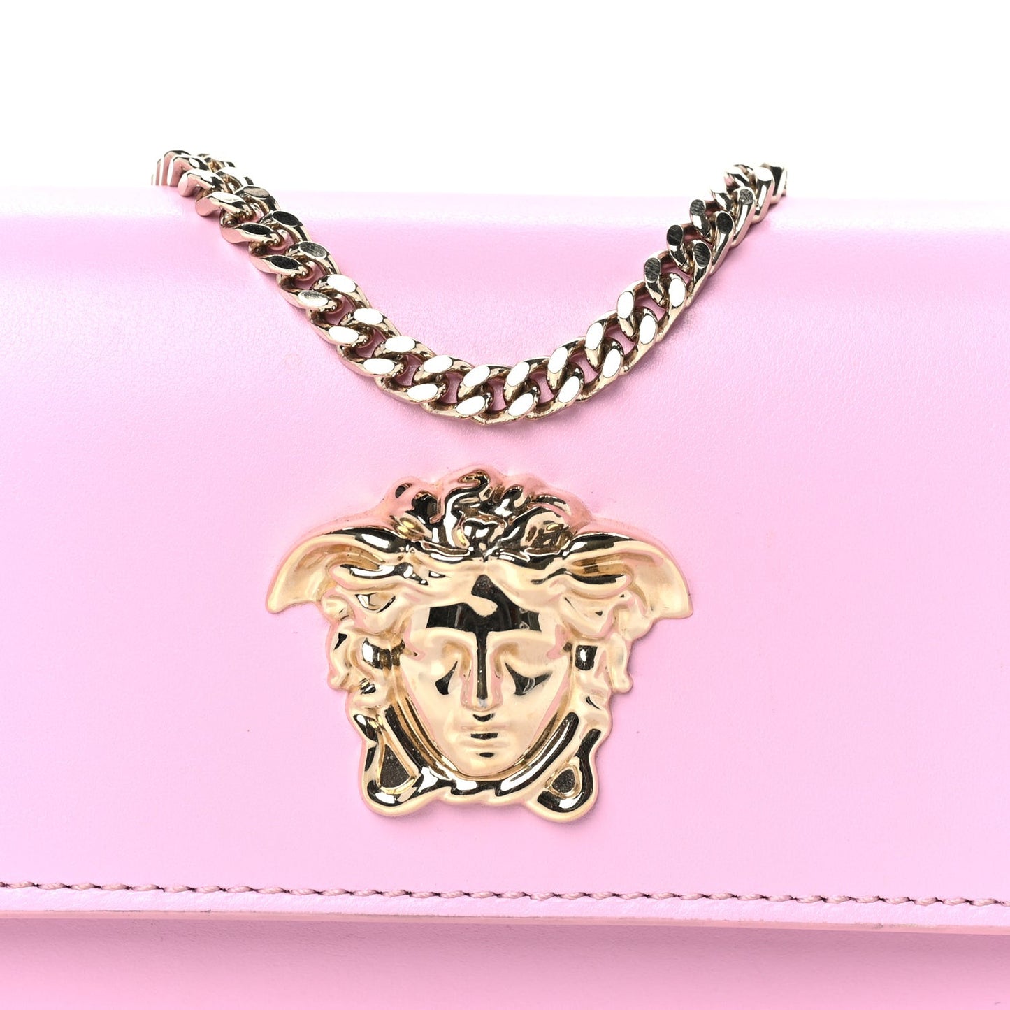 Smooth Calfskin Palazzo Chain Evening Bag Pink