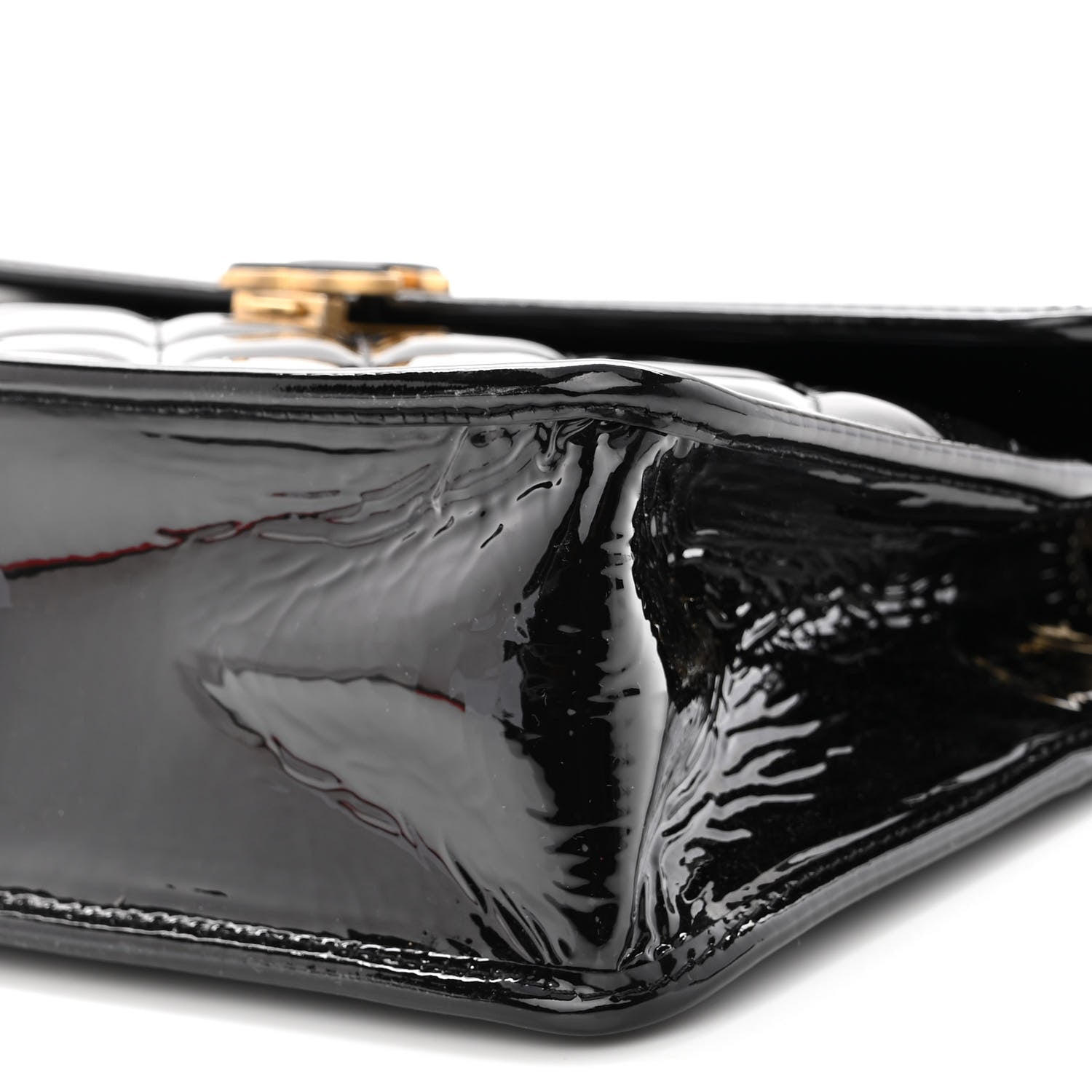 Chanel Patent Quilted Graphic Catch Flap Black 10 of 10