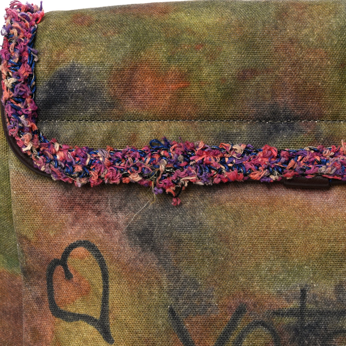 Washed Toile Graffiti On The Pavements Messenger Khaki Multicolor