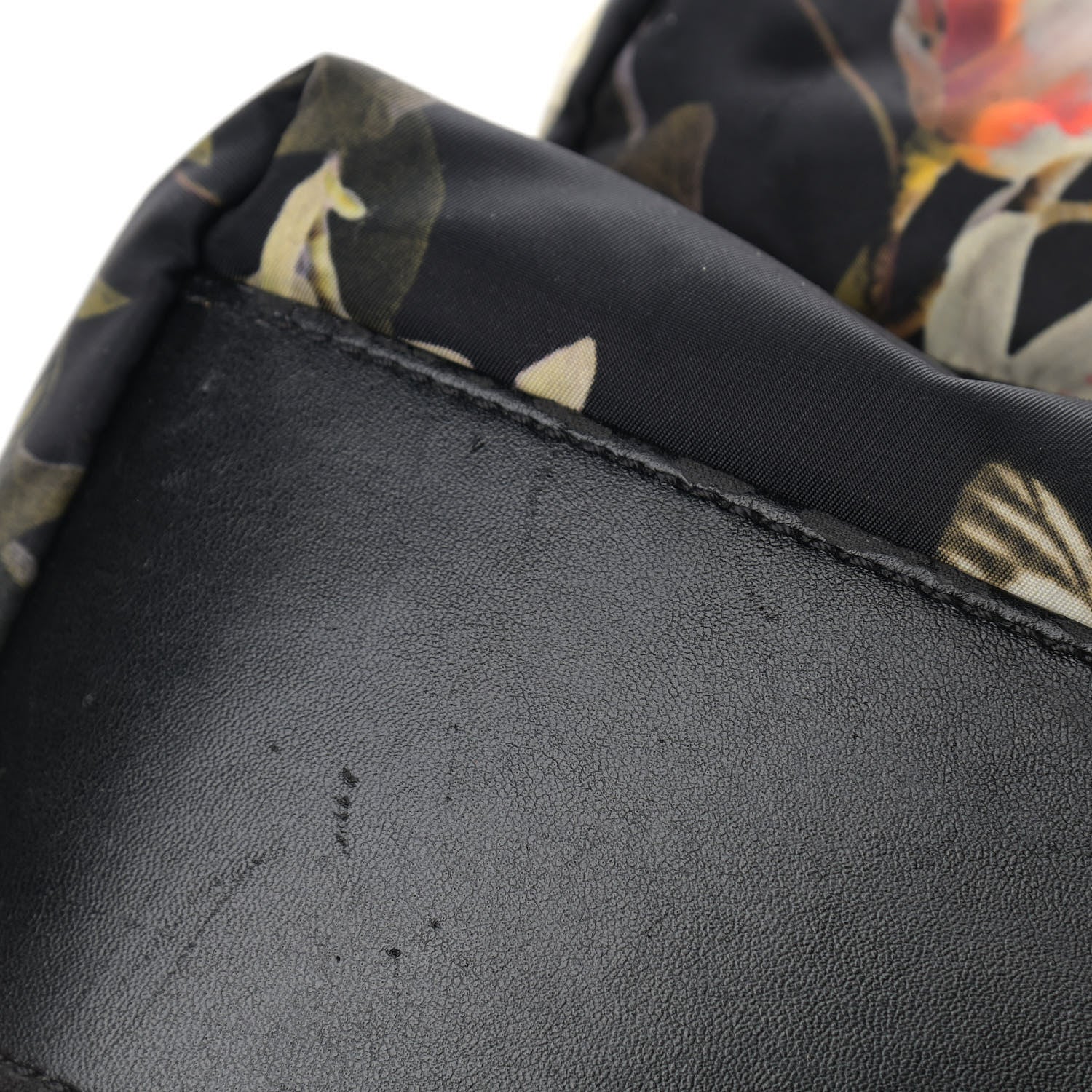 Givenchy Nylon Calfskin Magnolia and Moth Print Backpack Black 11 of 13