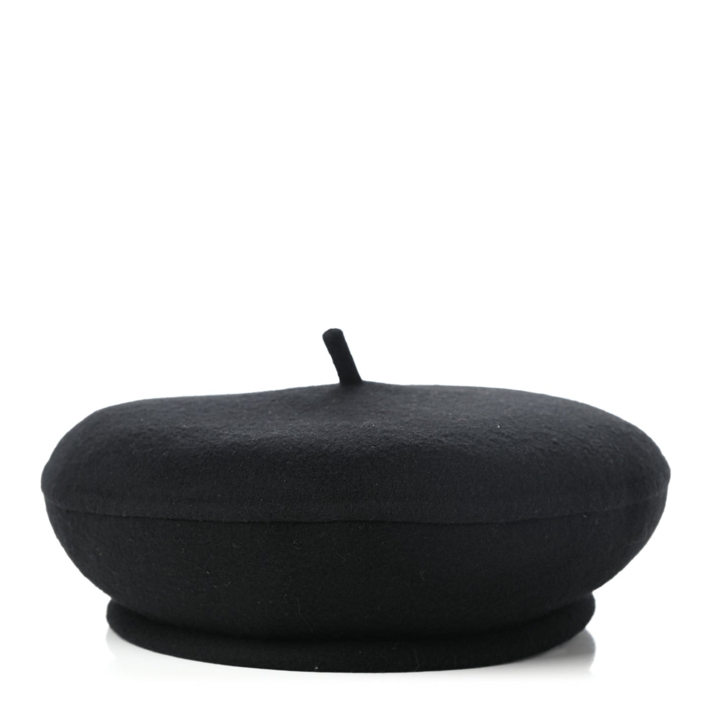 Wool Oblique Reversible Chic Beret 58 Black