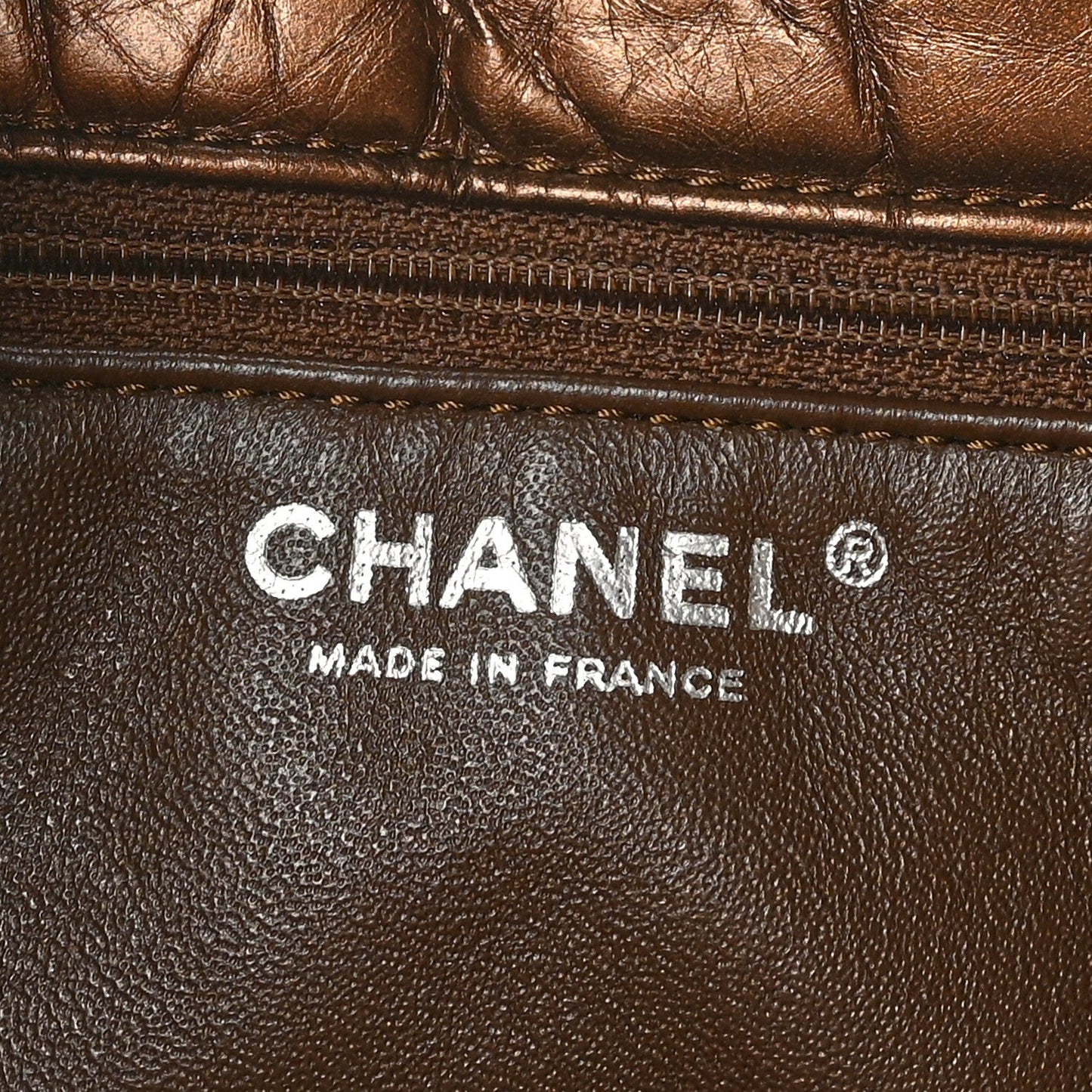 Aged Calfskin Reissue 2.55 Tote Bronze