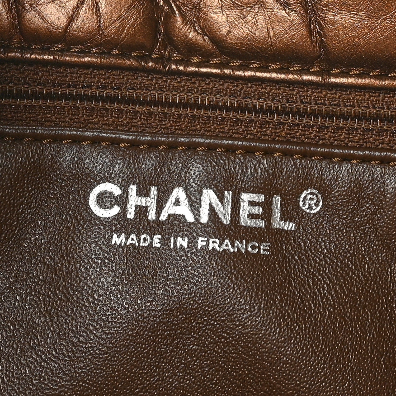 Chanel Aged Calfskin Reissue 2.55 Tote Bronze 6 of 7