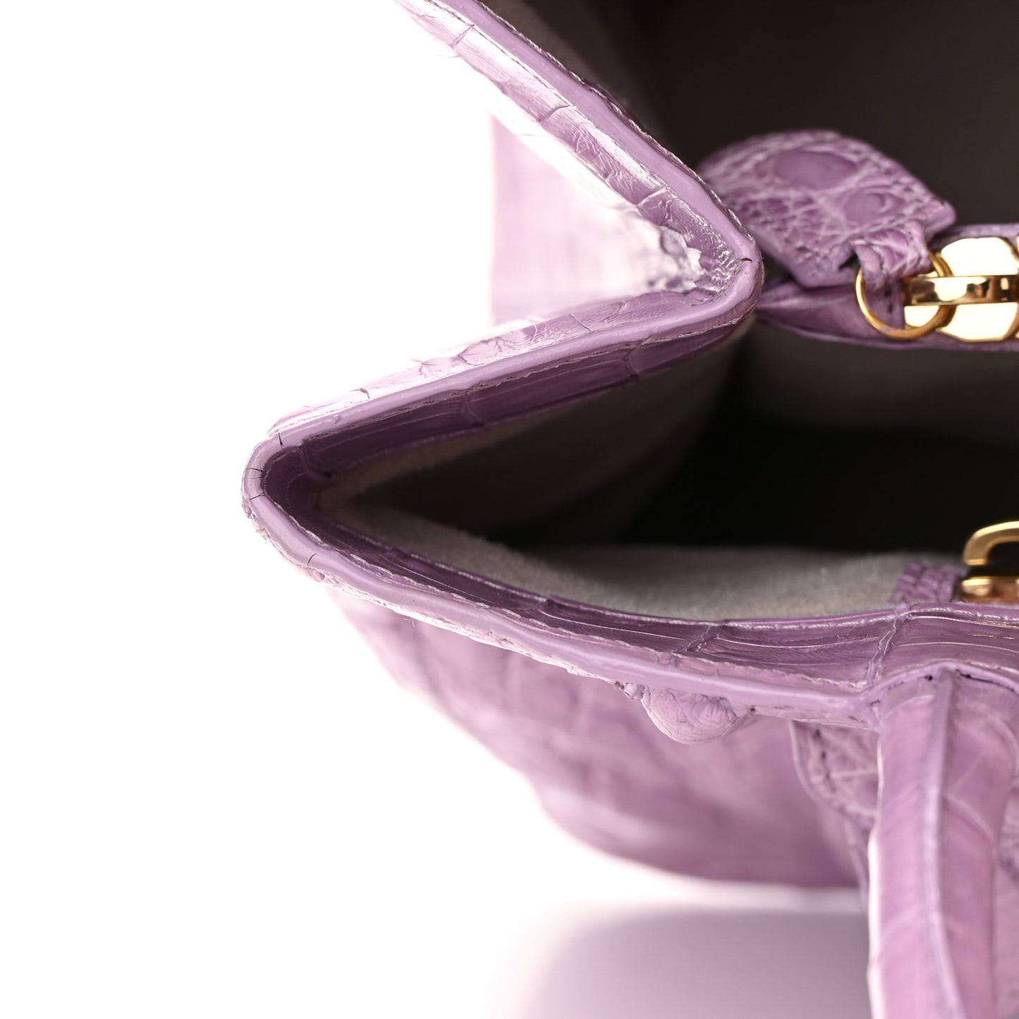 Crocodile Tote Light Purple