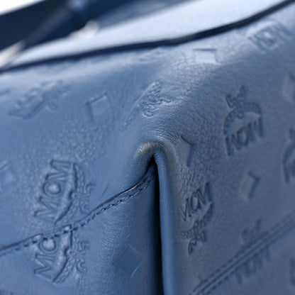 MCM Calfskin Ottomar Monogram Medium Klara Hobo Luft Blue 10 of 11