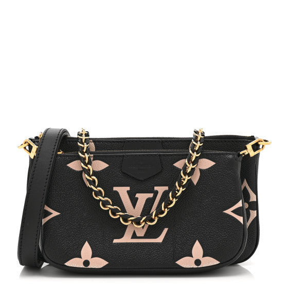 Louis Vuitton Empreinte Monogram Giant Multi Pochette Accessories Black Beige 1 of 1