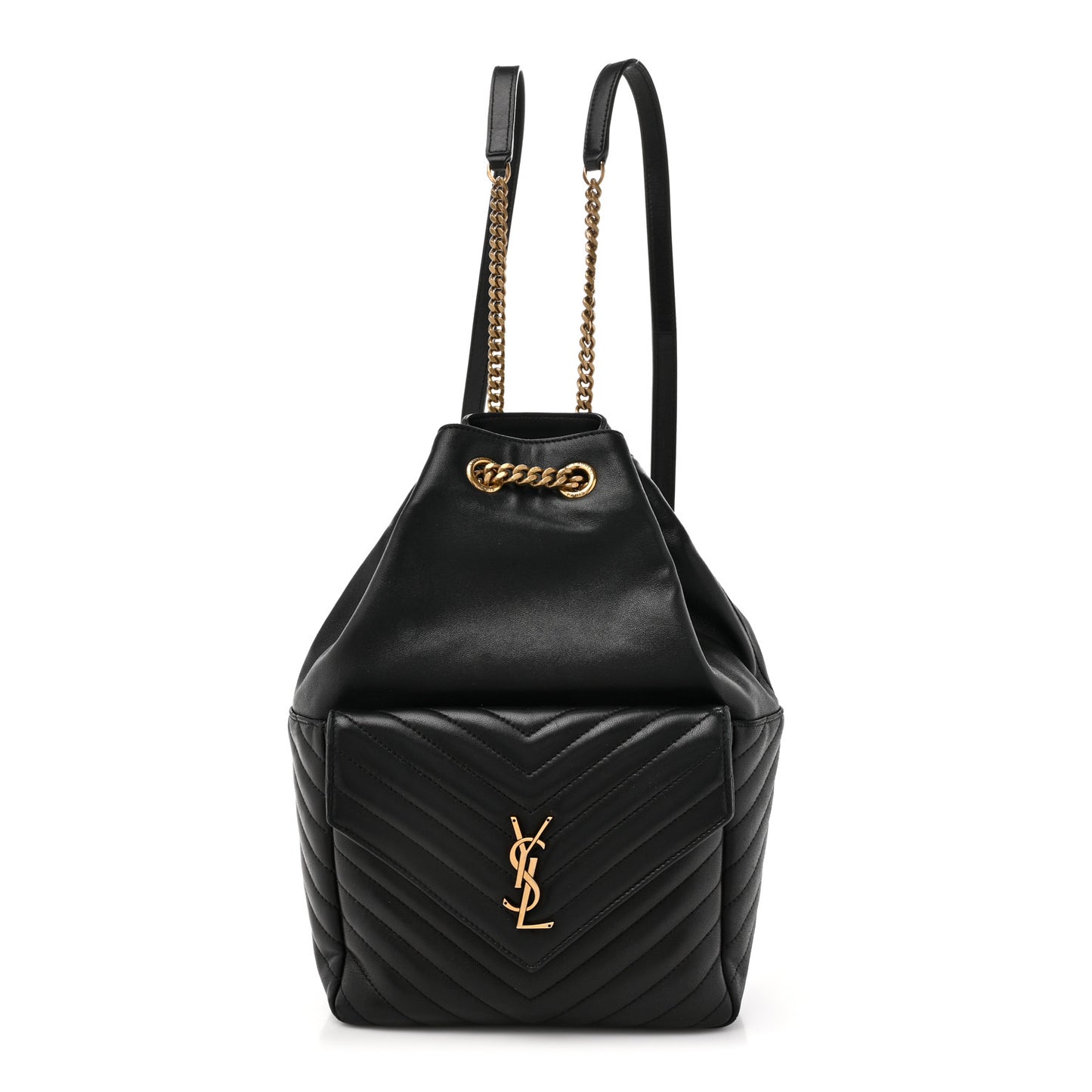 Lambskin Matelasse Monogram Joe Backpack Black