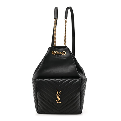 Saint Laurent Lambskin Matelasse Monogram Joe Backpack Black 1 of 14