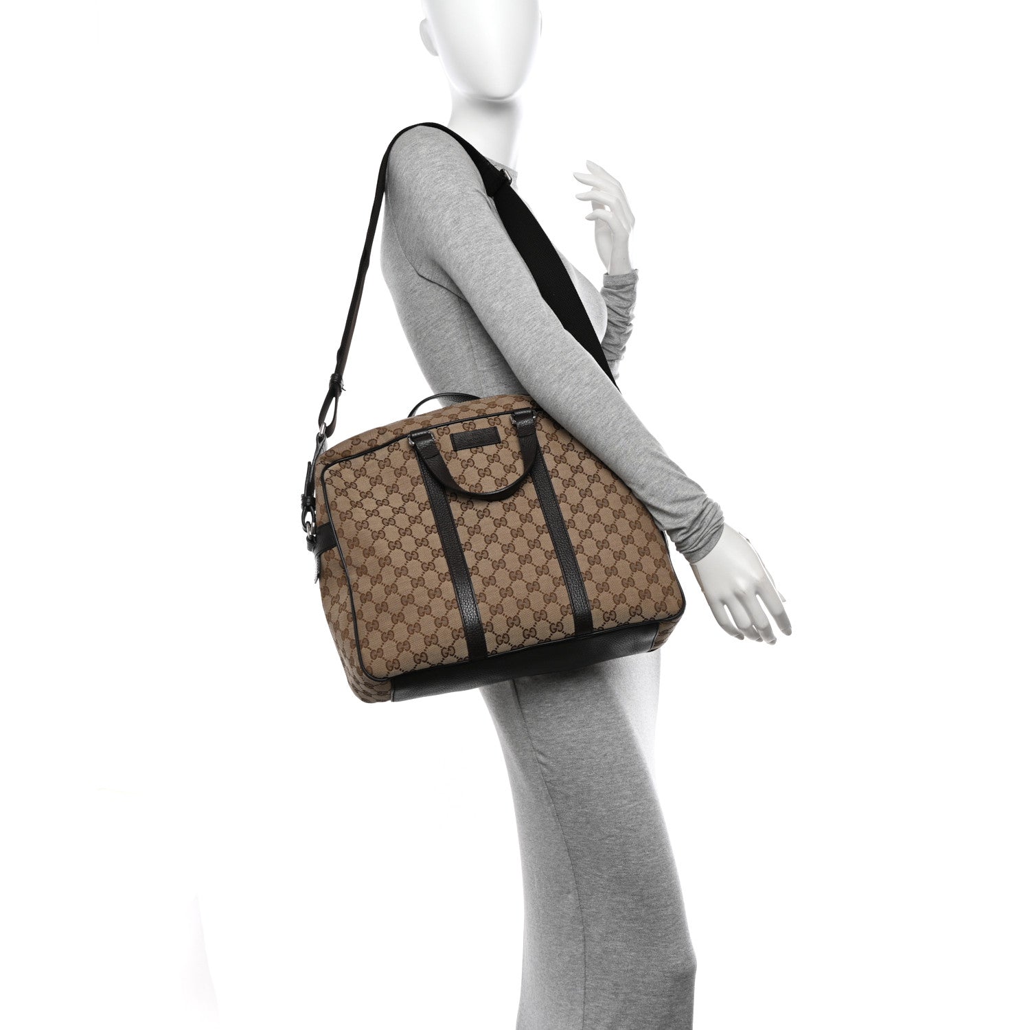 Gucci Monogram Briefcase Dark Brown 2 of 12