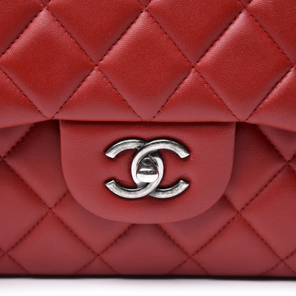 Chanel Lambskin Quilted Jumbo Double Flap Red 12 of 14