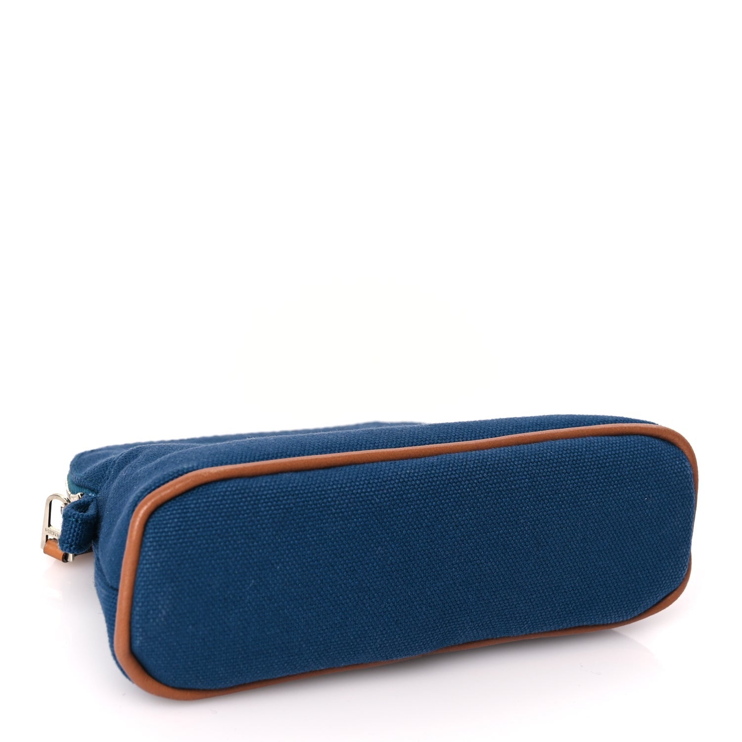 Hermes Cotton Canvas Mini Mini Bolide Travel Cosmetic Pouch Bleu De Prusse 3 of 8