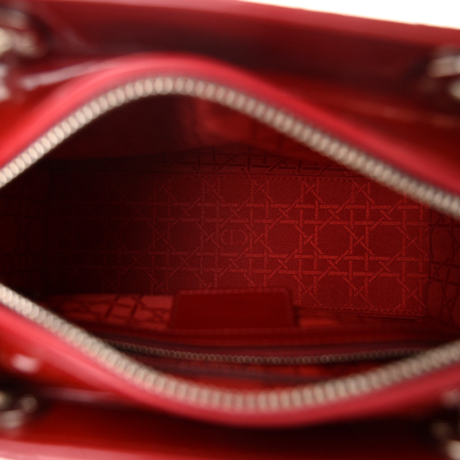 Christian Dior Patent Cannage Medium Lady Dior Red 5 of 7