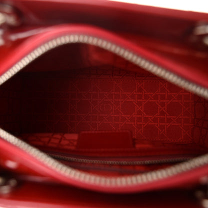Christian Dior Patent Cannage Medium Lady Dior Red 5 of 7