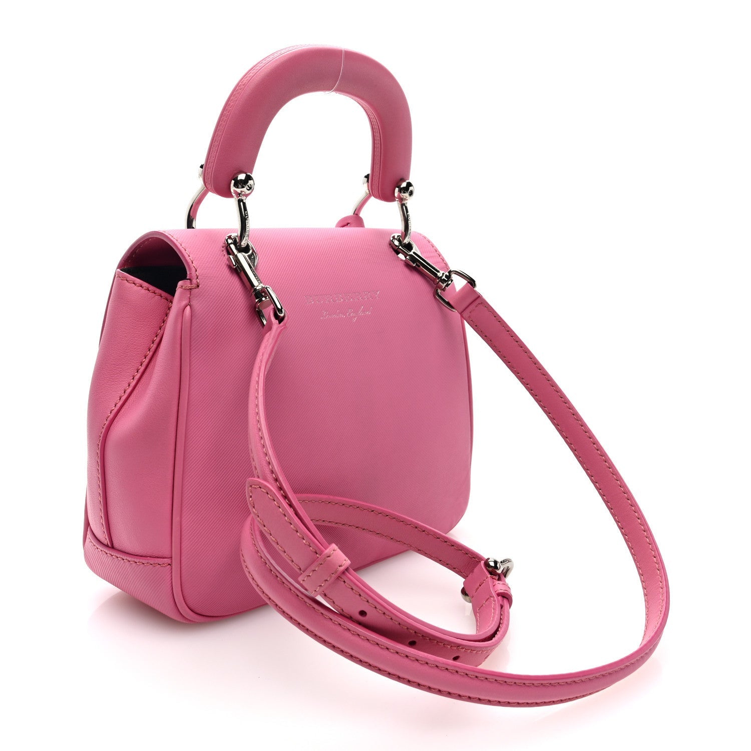 Burberry Trench Calfskin Small DK88 Top Handle Bag Rose Pink 3 of 7