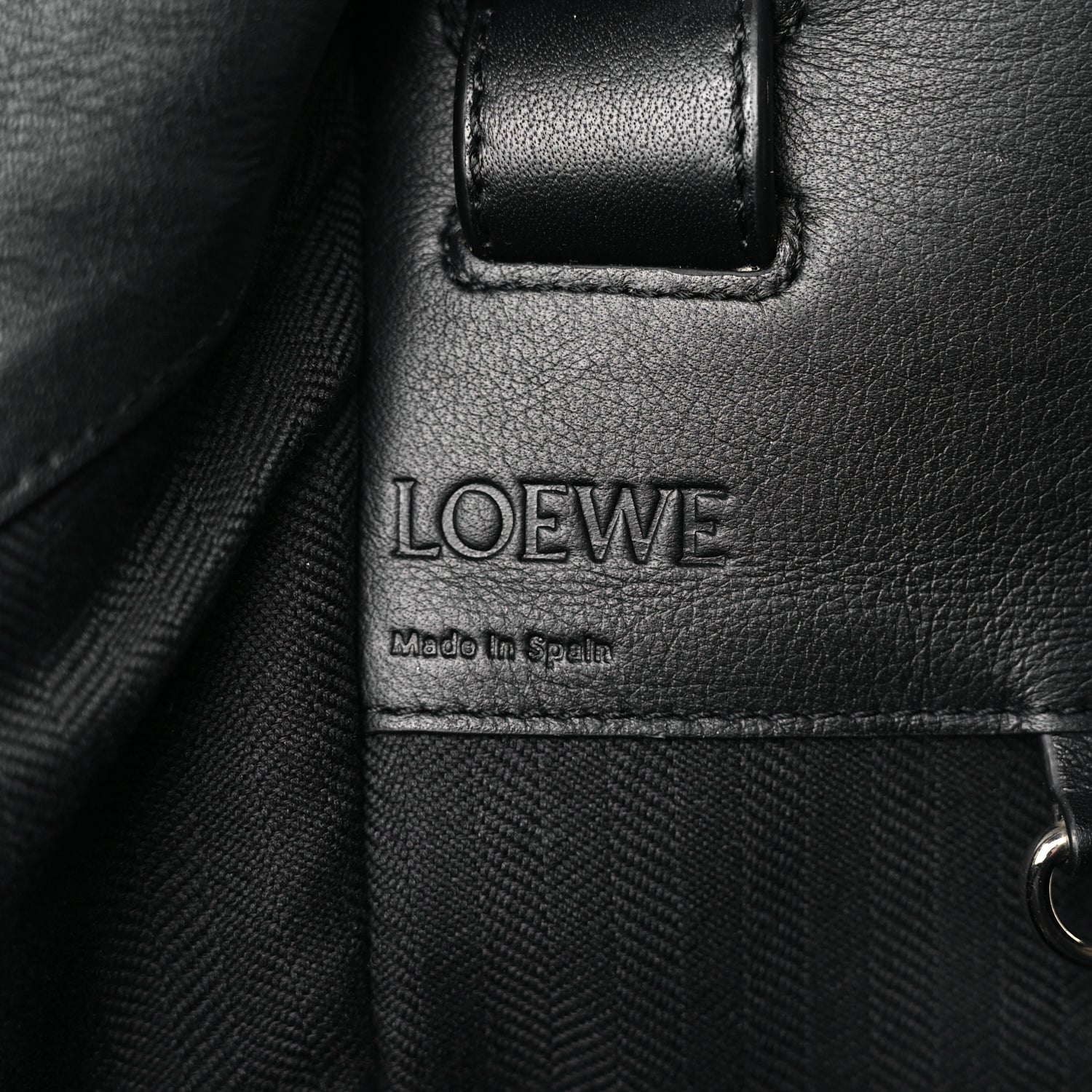 Loewe Calfskin Medium Hammock Shoulder Bag Black 6 of 11