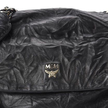 MCM Lambskin Flap Bag Black 11 of 11