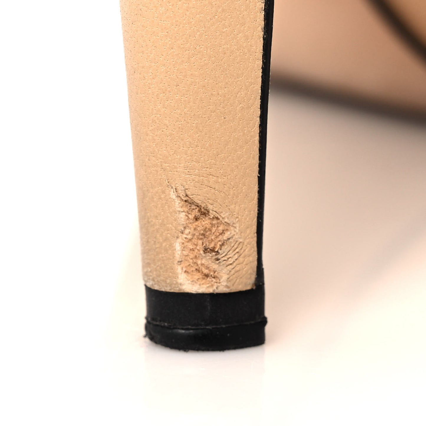 Lambskin CC Cap Toe Pumps 37.5 Beige Black