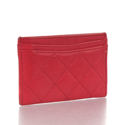 Chanel Caviar Quilted Card Holder Red 3 of 7