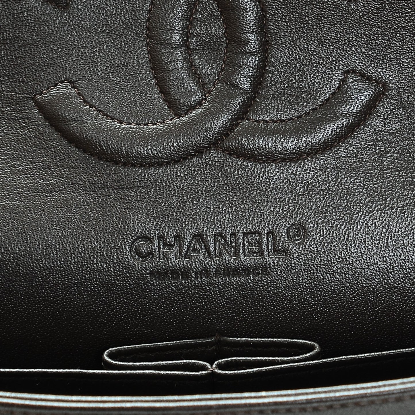 Tweed Quilted Medium Double Flap White Brown