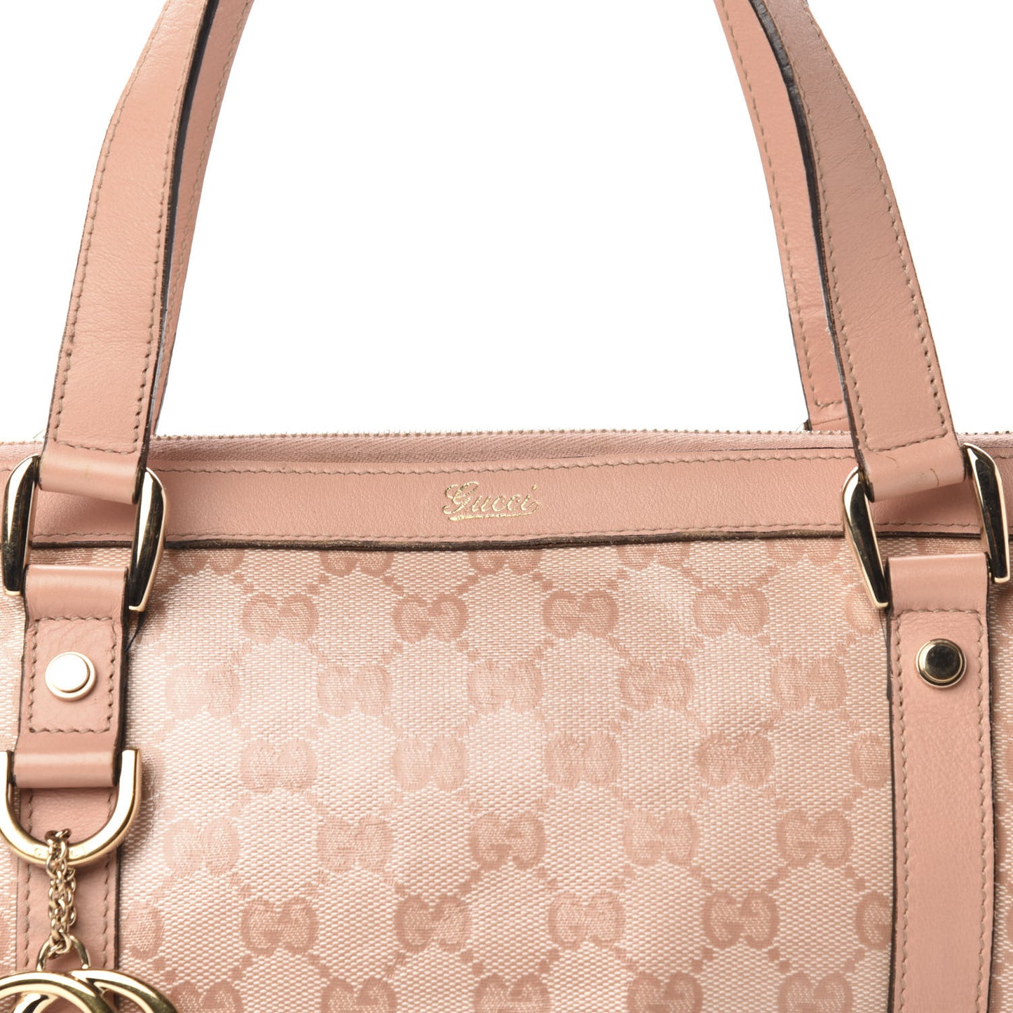 Crystal Monogram Medium Abbey Tote Blush