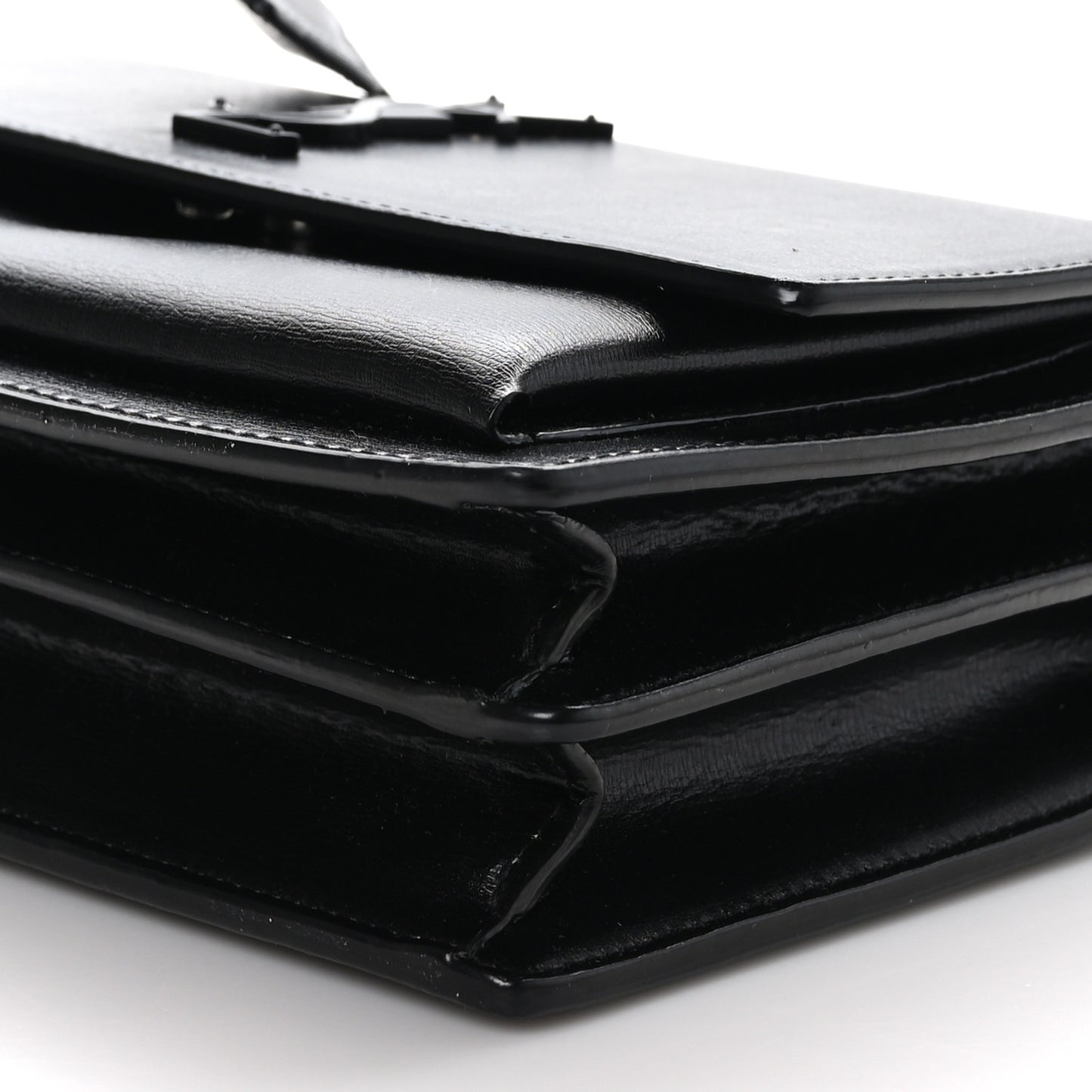 SAINT LAURENT Calfskin Medium Monogram Monochrome Sunset Black