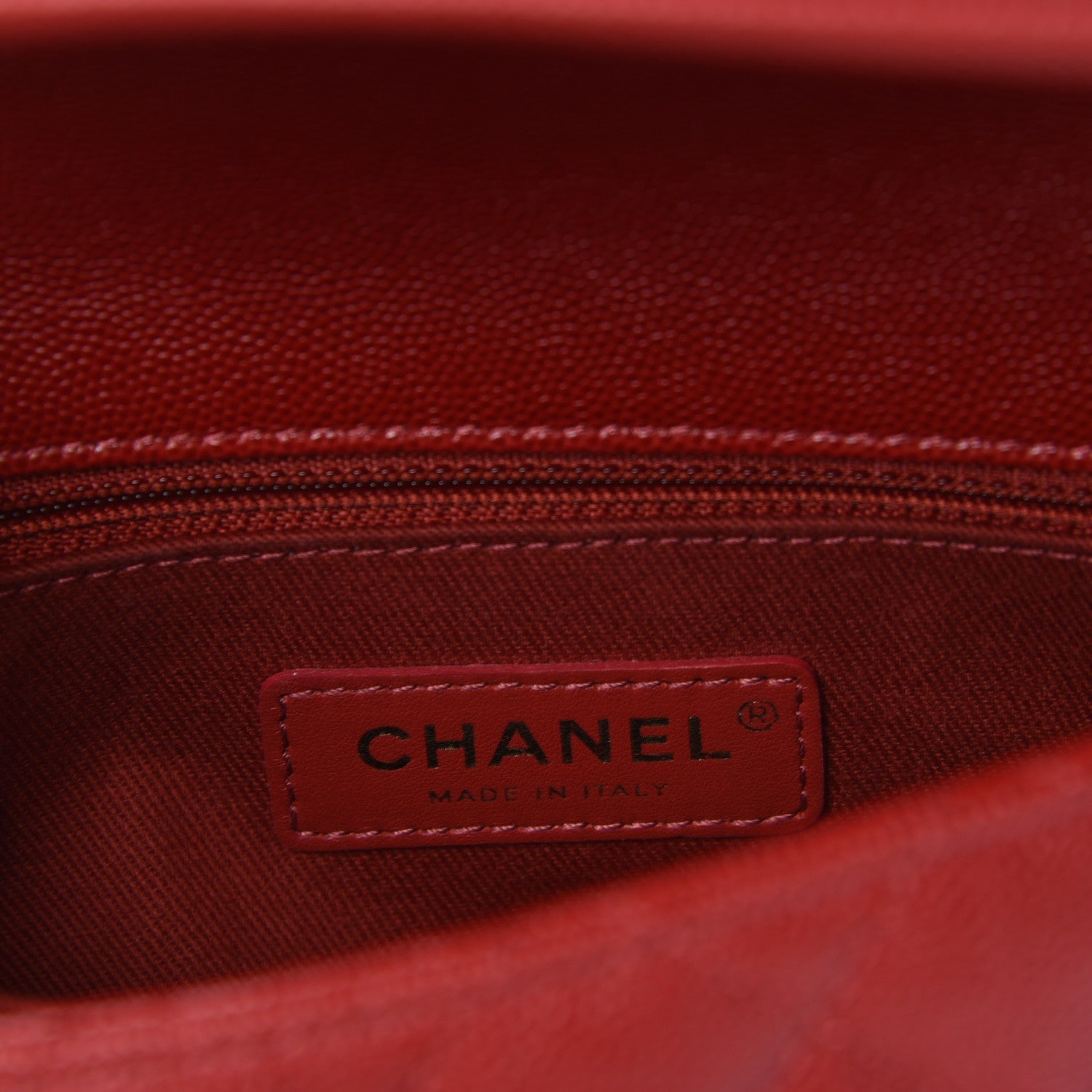 Chanel Caviar Quilted Mini Coco Handle Flap Red 6 of 8