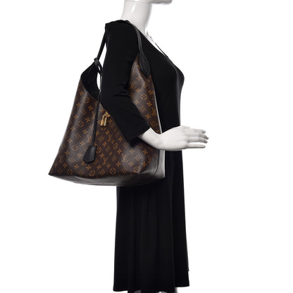 Louis Vuitton Monogram Flower Hobo Black 2 of 12
