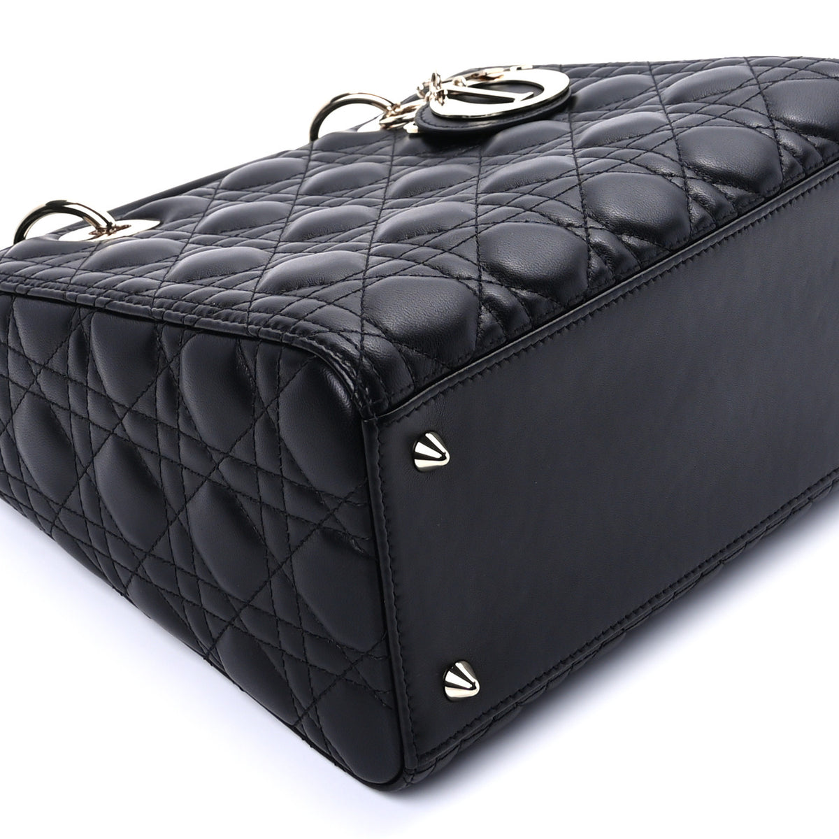 Lambskin Cannage Medium Lady Dior Black