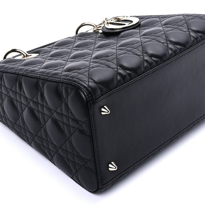 Christian Dior Lambskin Cannage Medium Lady Dior Black 7 of 8