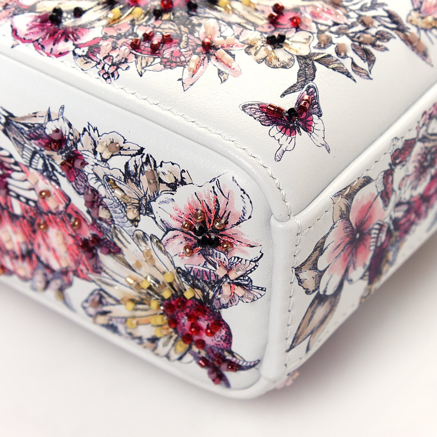 Christian Dior Calfskin Embroidered Butterfly Printed Lady D-Joy Multicolor 11 of 13