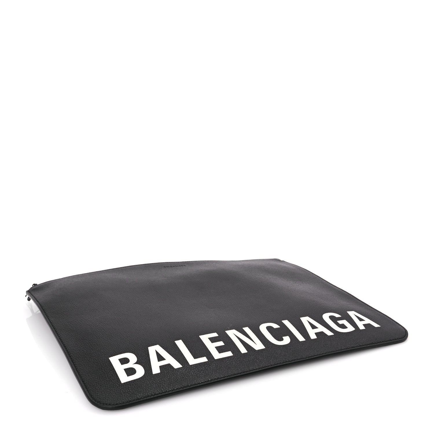 Balenciaga Large Calfskin Cash Pouch With Handle Black 4 of 6