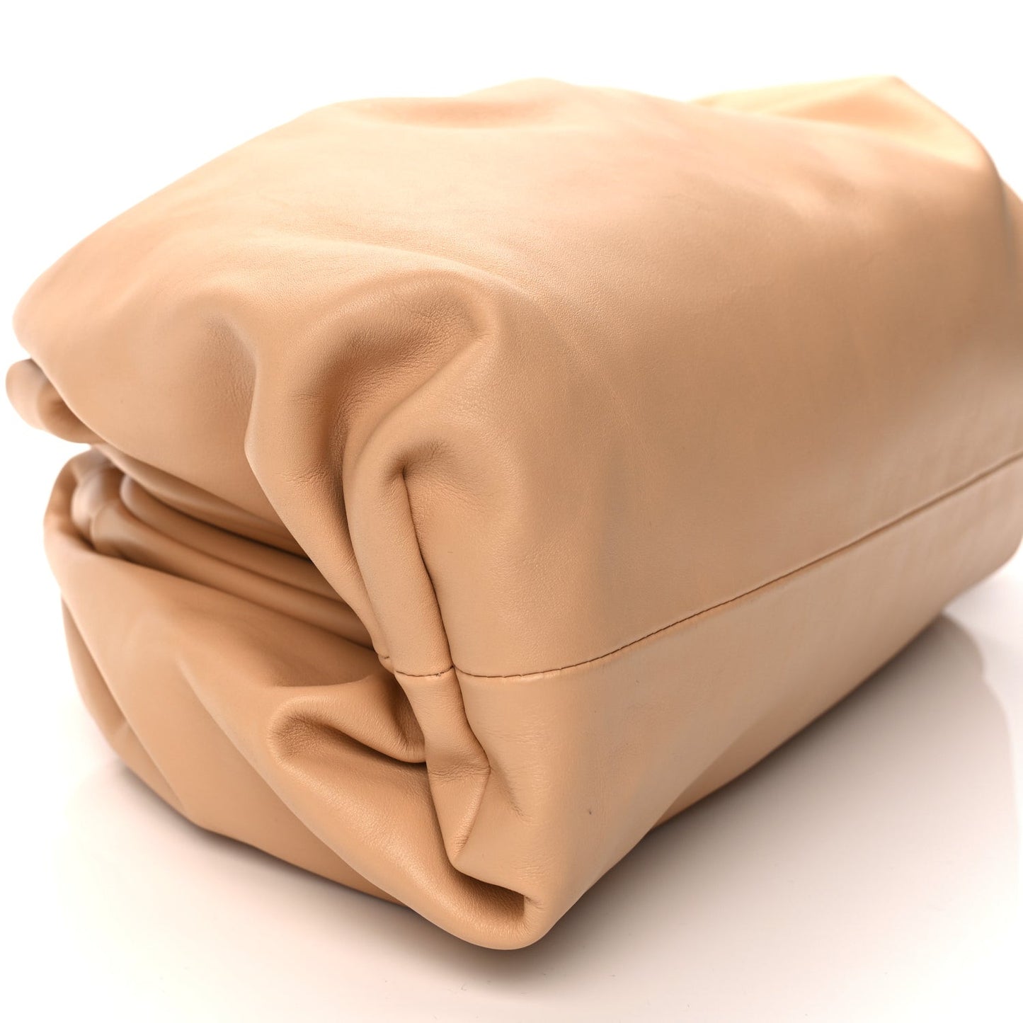 Smooth Butter Calf The Pouch Oversized Clutch Biscotto